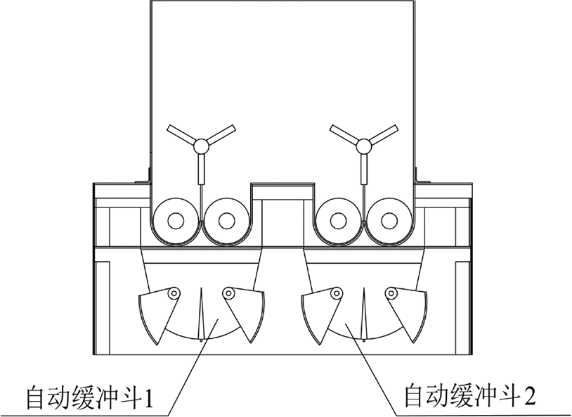 兩自動緩沖斗的雙開狀態(tài)圖