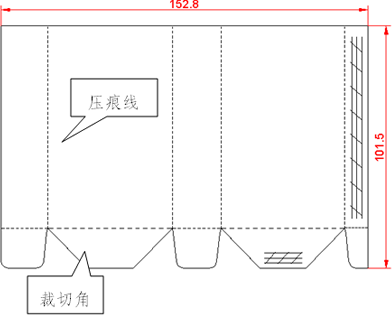 軟盒硬化商標(biāo)紙模切圖