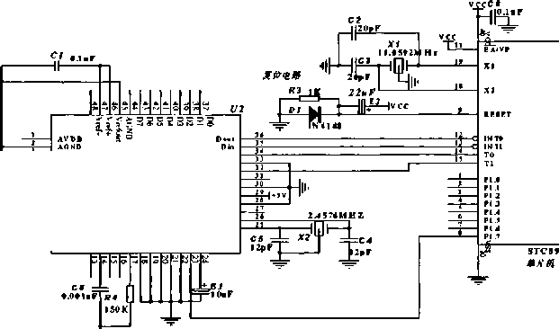 單片機接口電路圖