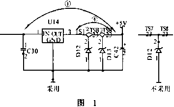 齊納二極管處布線(xiàn)連接圖