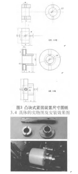 包裝機凸塊式緊固裝置商品及安裝設計效果圖