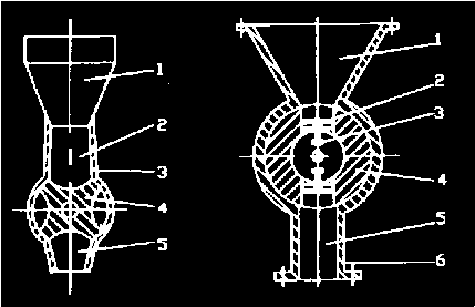 全自動制袋包裝機(jī)轉(zhuǎn)鼓式計量裝置結(jié)構(gòu)簡圖