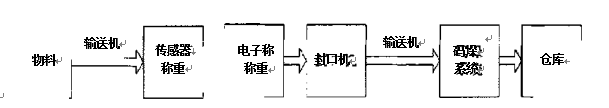 典型包裝碼垛機(jī)械流程圖