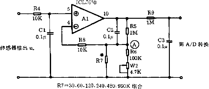 稱重傳感器到A/D轉(zhuǎn)換圖