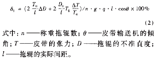 皮帶秤稱(chēng)重力誤差公式圖