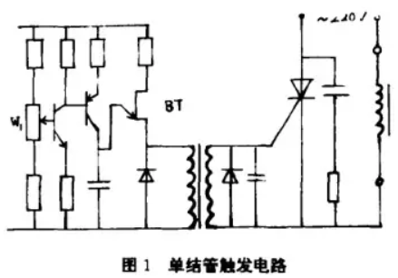 電磁振動(dòng)給料機(jī)單結(jié)管觸發(fā)電路圖