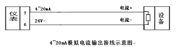 電子稱重變送器電流輸出口接線原理圖